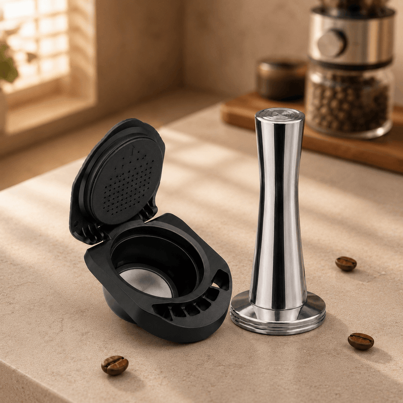 Cápsulas Dolce Gusto Recargables Premium + Tamper de Acero - Image 1