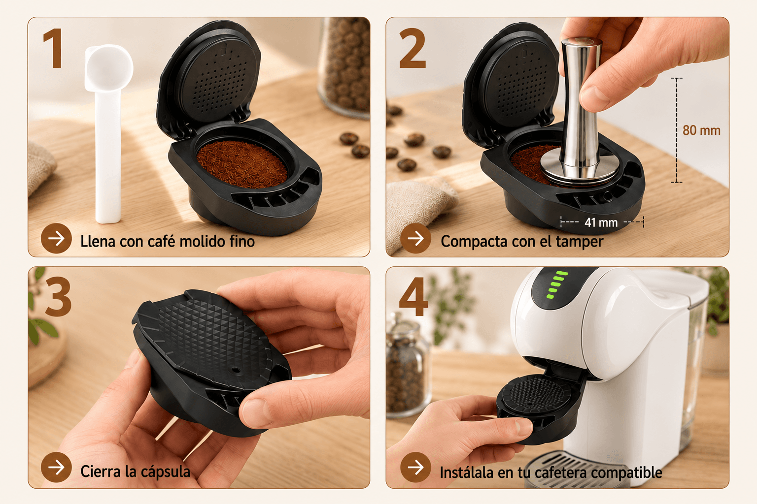 Kit Cápsula Dolce Gusto Recargable + Tamper - Gallery 3