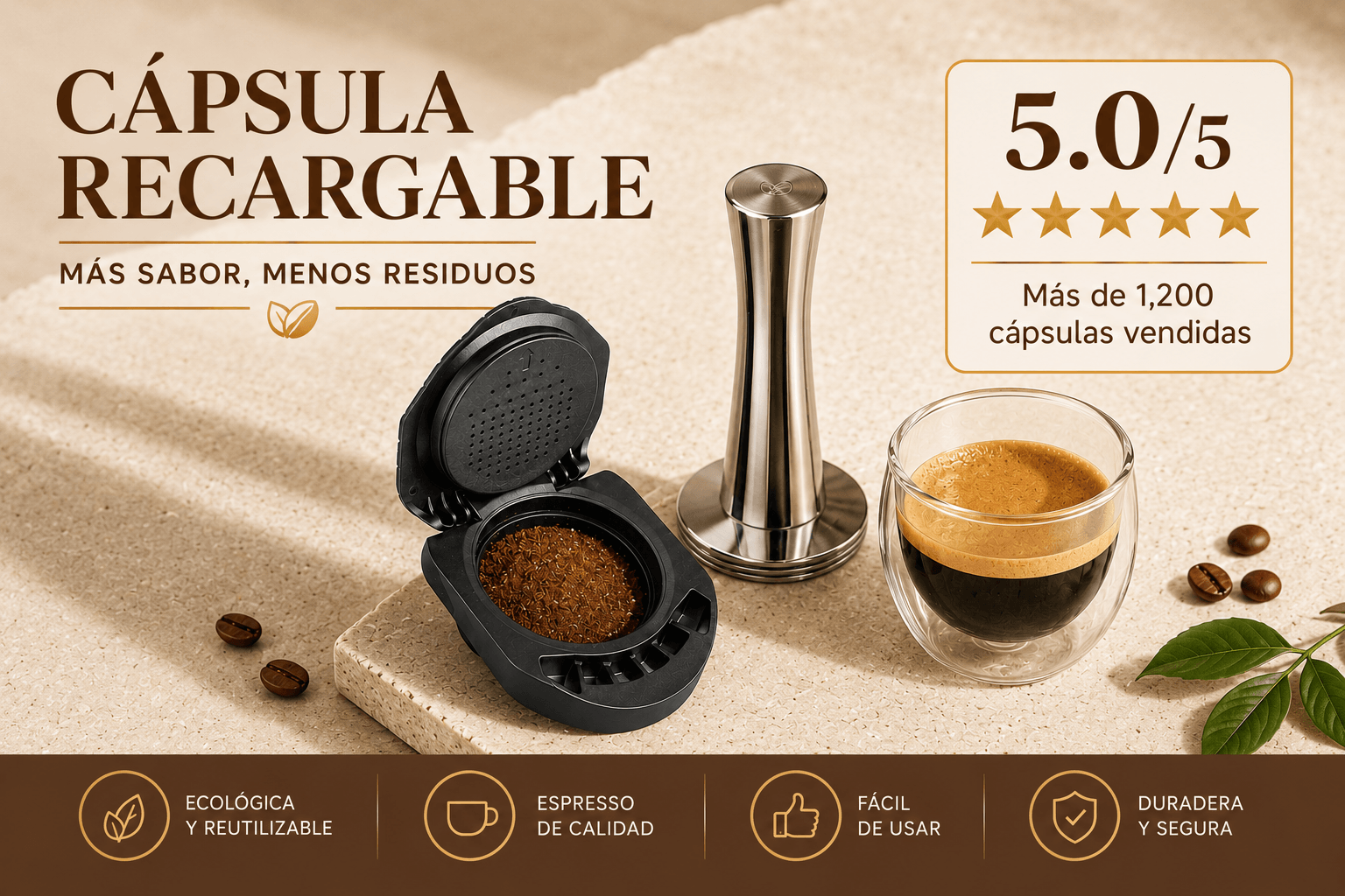 Kit Cápsula Dolce Gusto Recargable + Tamper - Gallery 5
